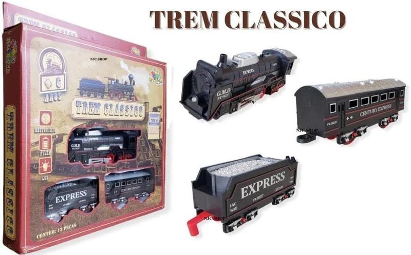 ソノマjr Trenzinho Elétrico Clássico Ferrorama Maquina Locomotiva Trem Com